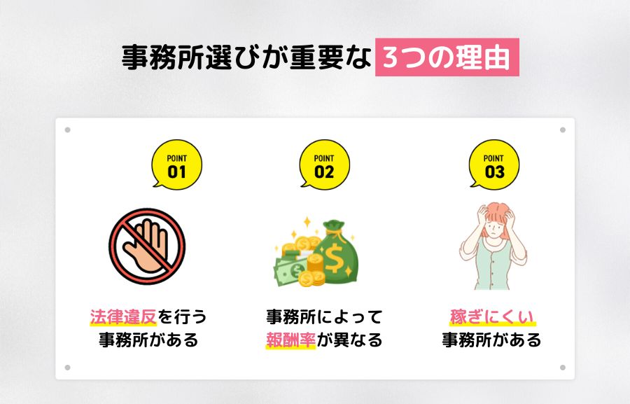 チャットレディは事務所選びが重要な3つの理由